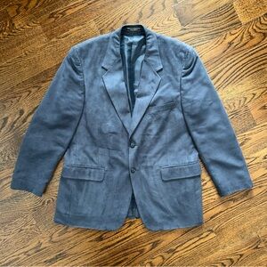 Vintage 1990s Today’s Man Supra Suede Navy Blazer – Men’s Sport Coat